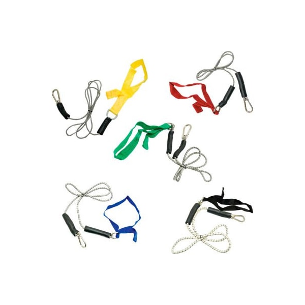 Fabrication Enterprises CanDo Bungee Exercise Cord with Attachments, 4' Cord, 5 Color Set 1431660 - main
